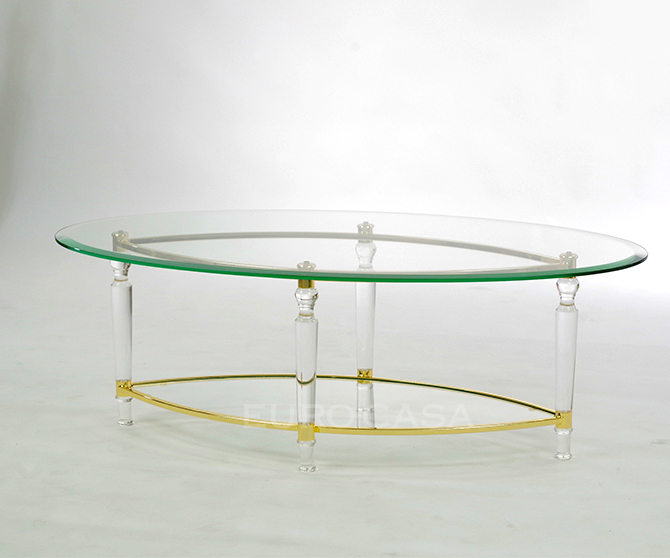 センターテーブル|アクリル/ガラス(ゴールド) | 高級輸入家具専門店 EURO CASA | ユーロ・カーサ